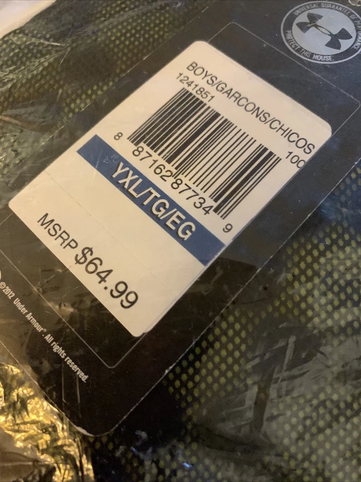 Pantalones de fútbol Under Armour para niños blancos cintura elástica rendimiento YXL NUEVOS CON ETIQUETAS nuevos Foto 2 de 4