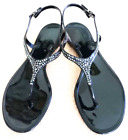 Valentino Garavani Black Sequin Rubber Sandals Italy Sz Eu 40 Us 10 New!