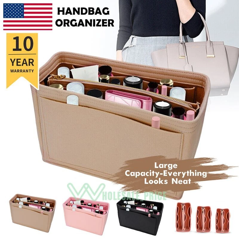 Purse Organizer Insert for Handbags, Felt Bag Inner Organizer for