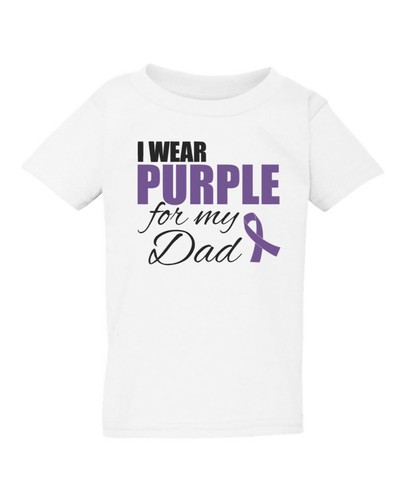 Youth Toddler I Wear Purple For My Dad Shirt Ribbon Epilepsy Awareness Kids Size - Picture 8 of 8
