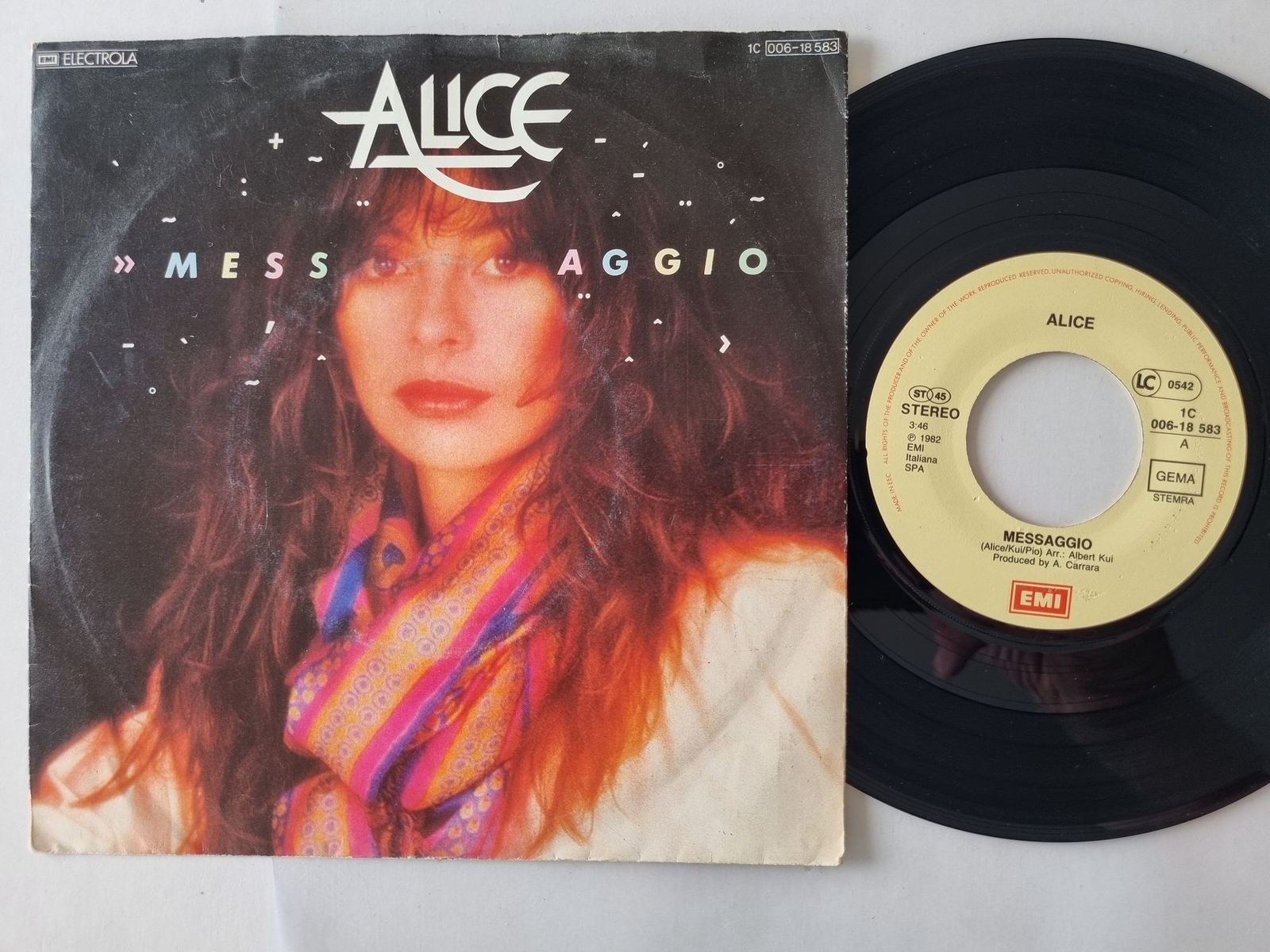Alice - Messagio 7'' Vinyl Germany