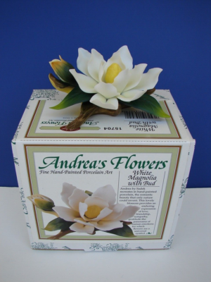 【非売品】DSME BW MAGNOLIA 1/800スケール Andrea by Sadek porcelain figurine White Magnolia Flower on Branch
