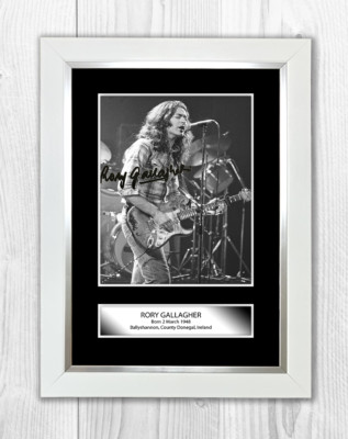 Rory Gallagher 2 A4 reproduction autograph poster with choice of frame