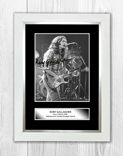 Rory Gallagher 2 A4 reproduction autograph poster with choice of frame - Imagen 5 de 6