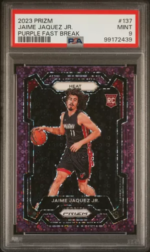 2023-24 Panini Prizm JAIME JAQUEZ Jr. #137 Rookie RC Purple /75  PSA 9 MINT