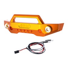 GPM Alum 7075 Alloy Front Bumper Orange w/ LED Lights for Traxxas 1/16 Mini Maxx