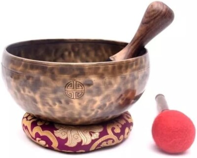 7'' Full Moon Singing Bowl, Handmade Tibetan Singing Bowl, Healing Singing Bowl