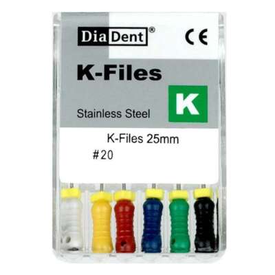 House Brand K-Files 25mm #20 6/Box Stainless Steel