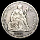 1863-S Seated Liberty Dime Silver  ---- Nice Rare Type Coin ---- #903K