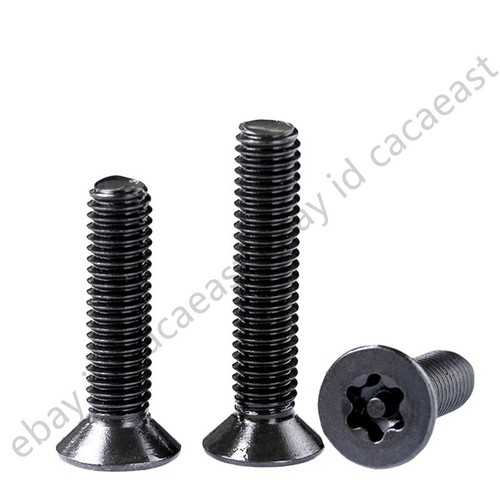 M3 M4 M5 M6 Black 304 Stainless Steel Pin Tamper Torx Countersunk Head Screws - Picture 2 of 12