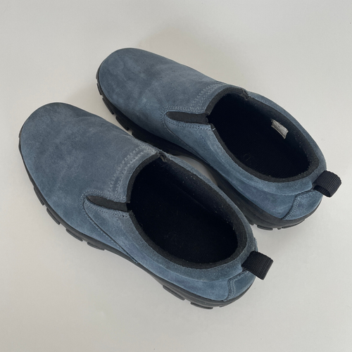 Land's End Blue Suede Leather Comfort Outdoor Slip On Loafer Shoes 73773 Size 9 - Picture 11 of 14