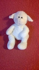 14" WHITE CREAM LAMB SHEEP W/ SPARKLY FEET plush stuffed bean bag animal