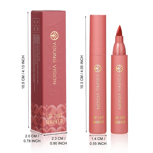 Lápiz labial marcador mate lápiz tinte labial lápiz delineador de labios duradero contorno P K - Imagen 3 de 27