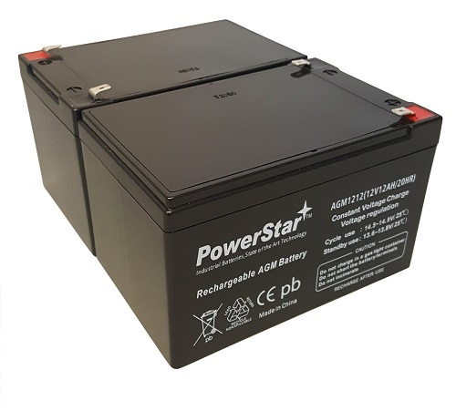 PowerStar 12V 12Ah F2 UPS Battery for Opti 1400ES - 2 Pack - 3 YEAR WARRANTY