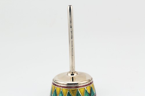 Tiffany & Co. Gene Moore Sterlingsilber Emaille Zirkusakrobat auf Sockel - Bild 7 von 7