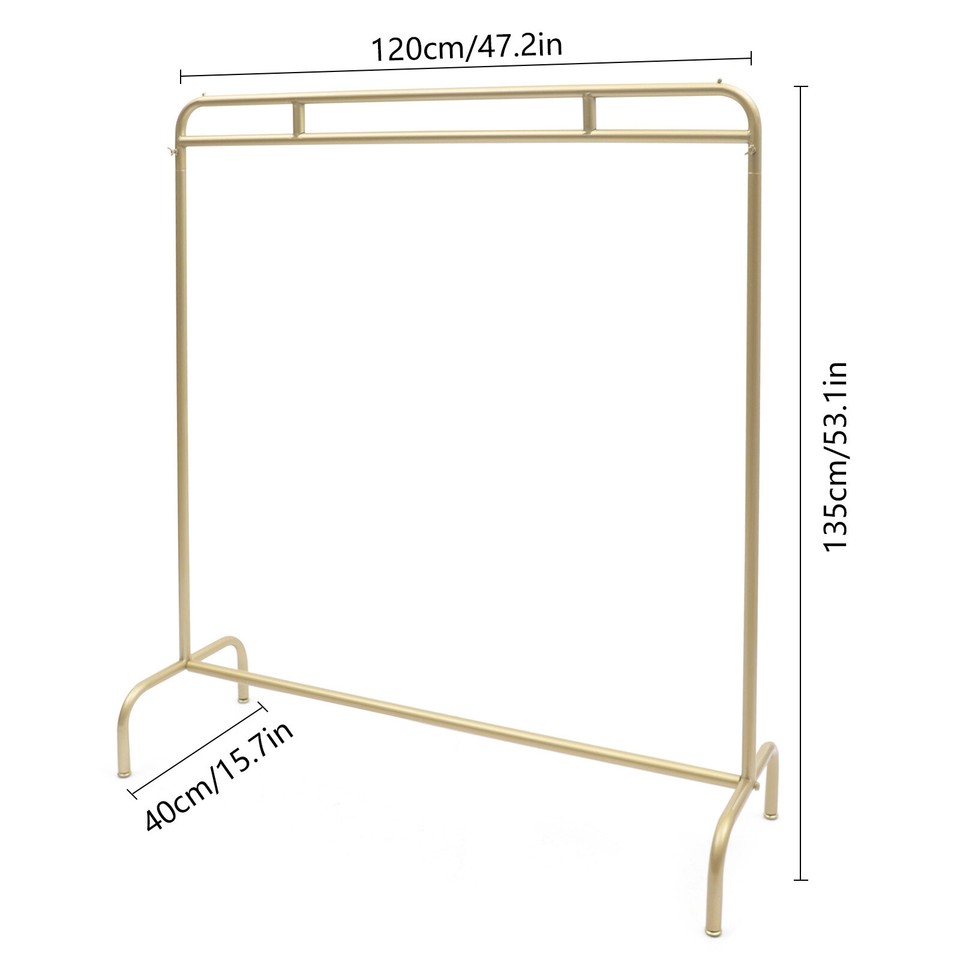 135cm Metal Garment Rack Clothes Hanger Freestanding Clothing Hanging