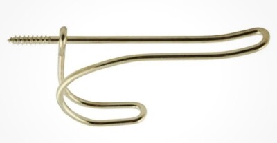 Lot of 5-Hillman Hardware Wire Coat/Hat Hooks Brass Plated #852893 | eBay
