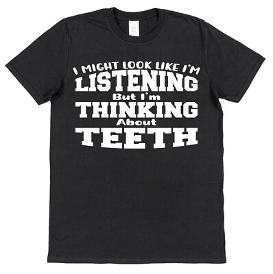 T-Shirt Zähne Slogan Zahnarzt Geschenk für Ehemann Sohn Vater beste gleichwertige lustige Zahnmedizin