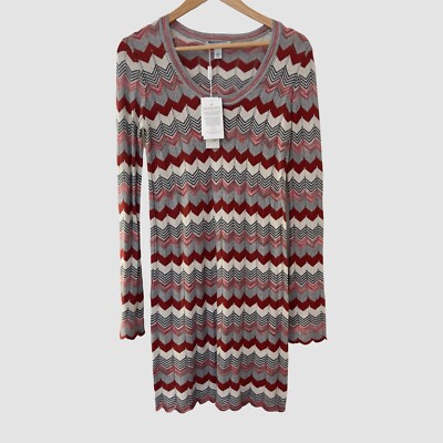 Cotton by Autumn Cashmere Flame Stitch Mini, Bell Sleeve Dress S NWT  ($275)