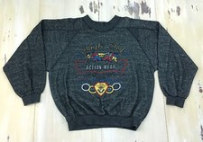 BUGLE BOY - Vtg 80s-90s Charcoal Heather Gray Sweatshirt, Mens MEDIUM-LARGE