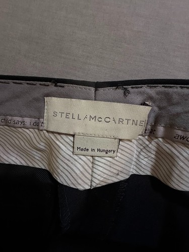 Stella McCartney Pants Womens 40 Black Chino Wide Leg Ladies 30x30. - Picture 6 of 13
