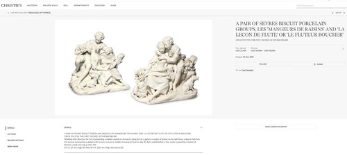 SEVRES BISKUIT PORZELLAN STATUE / LES MANGEURS DES RAISINS / 18.JH. FRANKREICH - Bild 24 von 24