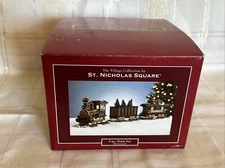 St Nicholas Square Village Collection 3PC Train Set Illuminated NEW Original Box