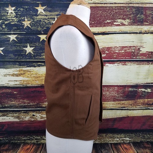 Wyoming Traders Mens Texas Conceal Carry Snap Up Canvas Ranch Wear Vest - Picture 14 of 24