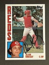 Alan Knicely Autograph Signed 1984 Topps Cincinnati Reds