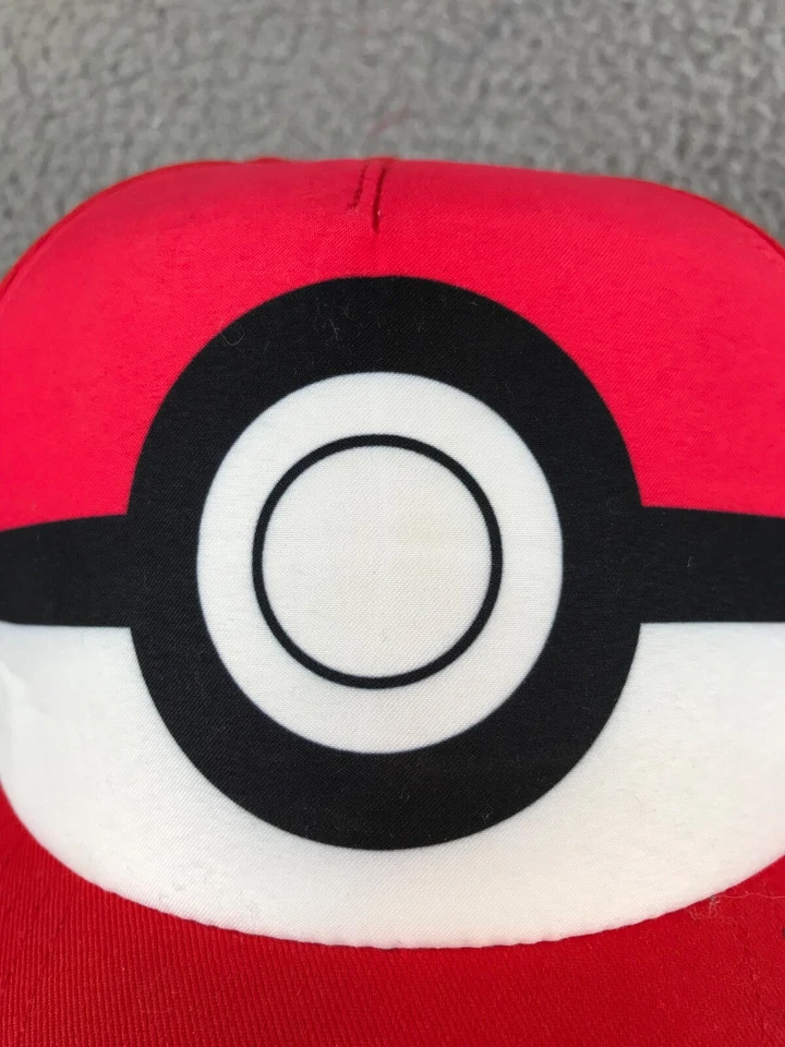 Gorra de béisbol Pokemon roja juvenil OSFM Snapback logotipo frontal espuma bordada Foto 2 de 4