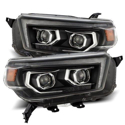 For 10-13 Toyota 4Runner Black Housing Luxx LED Projector Headlights Headlamps