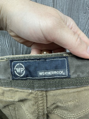Weatherproof Vintage Pants Mens Size 38x30 Brown Corduroy Straight Flat Front - Picture 4 of 12