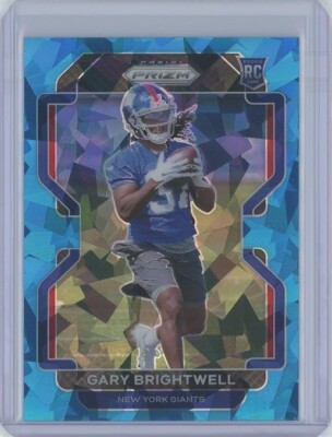 GARY BRIGHTWELL 2021 Panini Prizm BLUE ICE Rookie RC #400 Giants 33/99
