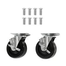 Seville Classics 5-Inch UltraHD Swivel Wheels Set of 2