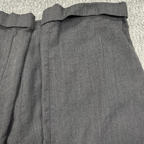 VINTAGE Brooks Brothers Dress Pants Men 34X30 Gray Wool Herringbone Cuffed Talon - Picture 14 of 15