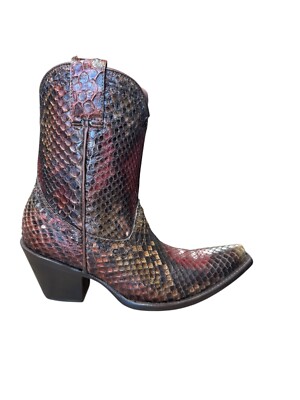 Corral Boot LD Multicolor Wine Python Women Size 7