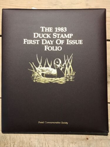 1983 DUCK STAMP FOLIO- FIRST DAY ISSUE & MINT STAMP - Foto 2 di 5