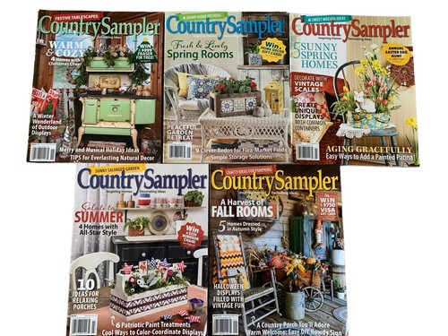 Country Sampler Magazine Lot of 5 Issues 2022 Spring Summer Fall Home Decor