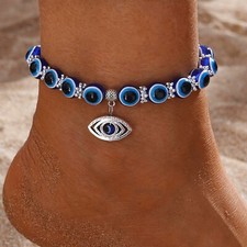 Turkish Lucky Evil Eye Bead Bracelet Evil Eye Charm Girl's Anklet Turkish Bead