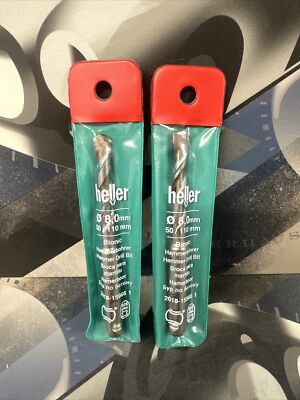 2 x Heller Hammerbohrer Bionic Ø 8,0mm Arbeits-L.50mm L.110mm SDS-plus 15966 1