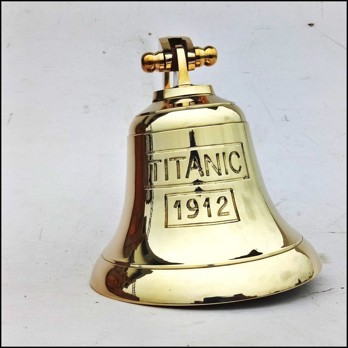 ANTICO OROLOGIO DA tasca in ottone Titanic con coperchio in pelle | Regalo pe... EUR 27,68