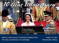 Antigua 2021 Prince Will & Kate Souvenir Stamp Sheet Scott #3635 MNH Gem Grade