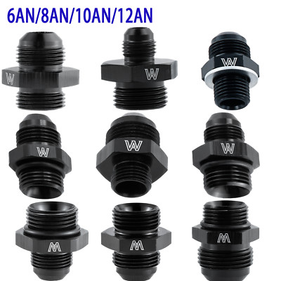 Black 12AN 10AN 8AN 6AN O Ring Boss Adapter Fitting ORB