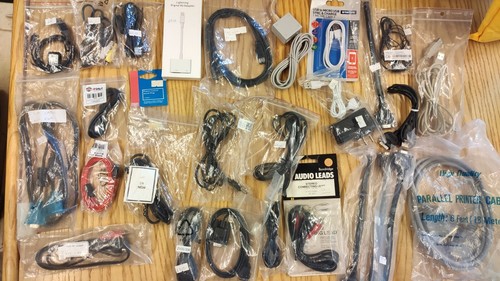 73X JOBLOT OF NEW PC/AUDIO/VIDEO/PHONE CABLES BUNDLE. REPAIR SHOPS OR RESALE - Picture 2 of 4
