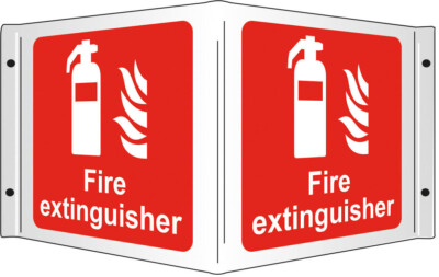 Feuerlöscher starr 3D überstehendes Schild 43 x 20 cm