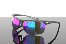 Nike Men's Sunglasses Trainer M EV1013 304 Mineral Spruce 67mm Mirrored Lens NEW