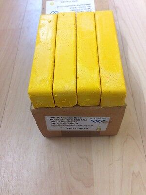 Metal,Tyres etc Box 12 yellow Wood Walters WRB Heavy Duty Crayons for Timber
