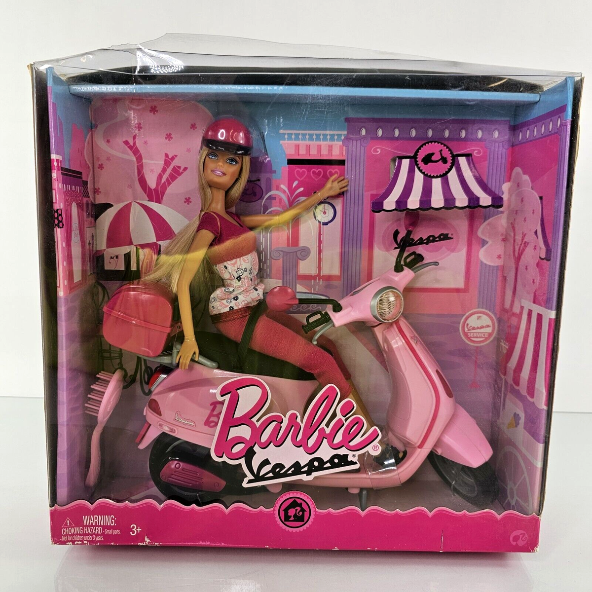 Barbie Pink VESPA Doll Playset P6560 Vehicle Scooter