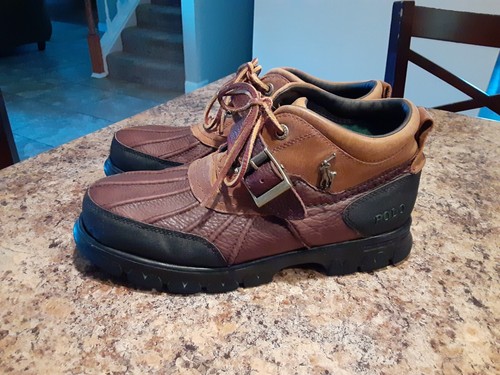 Leather Rugged Duck Ankle Boots 