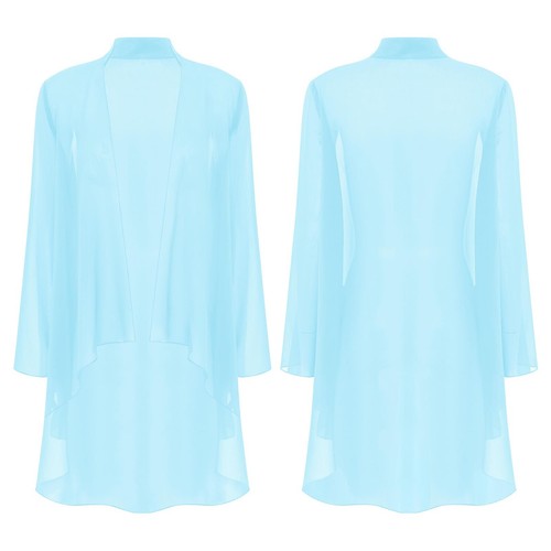 Lady Open Front Chiffon Cardigan See-through Bolero Shrug Crop Top Evening Party - Picture 109 of 466